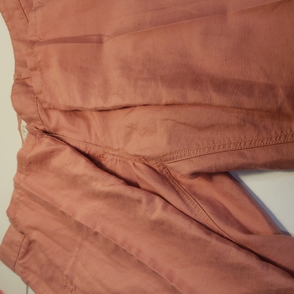 Loft  Marisasize 8 linen blend dusty rose colored pants  E86 - Picture 9 of 10